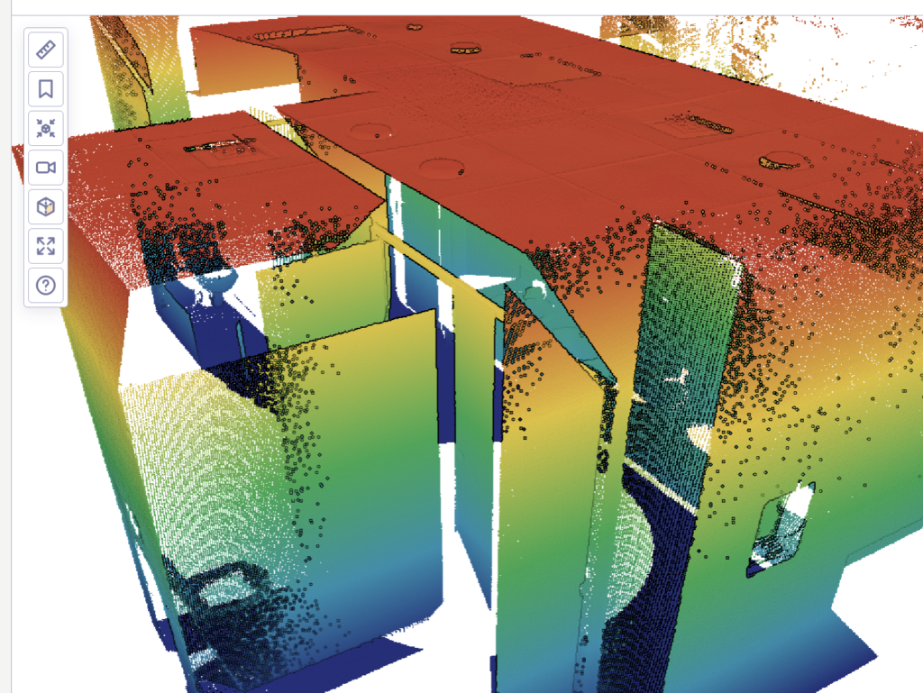 view point cloud file online and measure