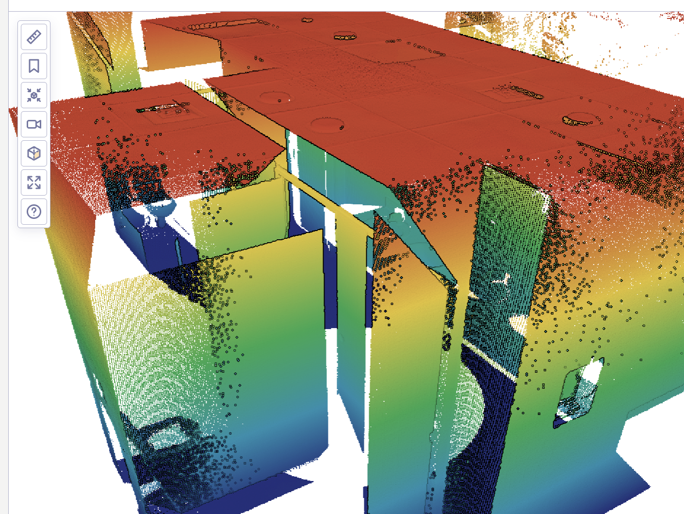 view point cloud file online and measure